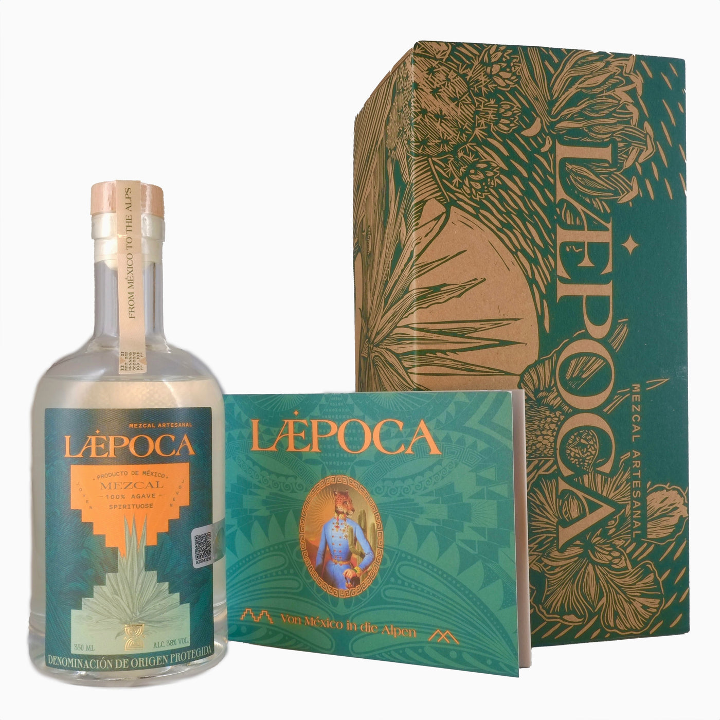Mezcal of the Year 2023 & IWSC Prämiert | Von Mexiko in die Alpen | Handgefertigt | Espadín & Joven & Artesanal | 350 ml & 38 % vol.