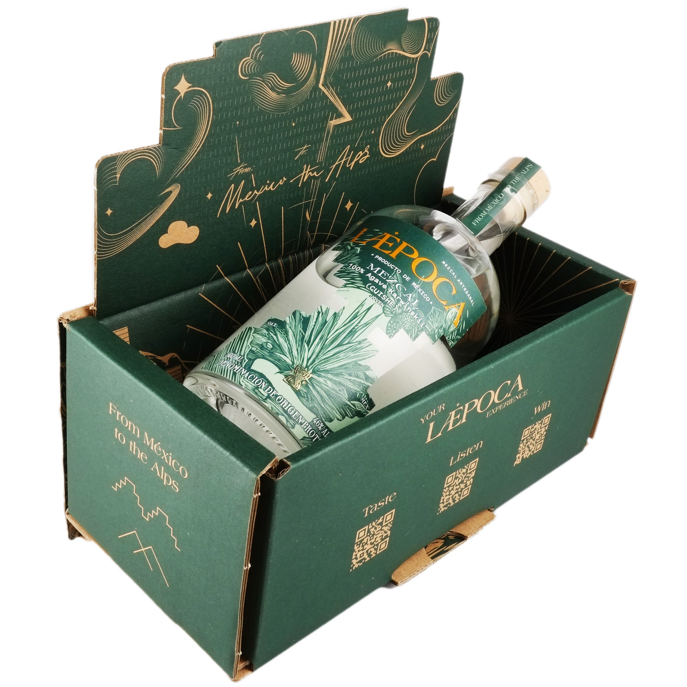 LÆPOCA Mezcal Cuishe | Von Mexiko in die Alpen | Handgefertigt | Joven & Artesanal | 500 ml & 46 % vol.